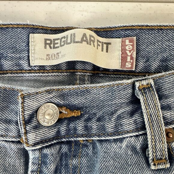 Levi's 505 Straight Fit Jeans Men's 38x30 Blue Light Wash - Picture 4 of 11